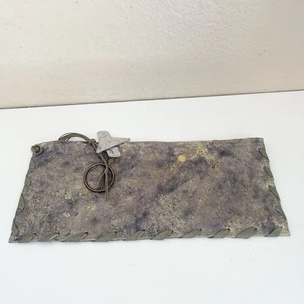 Rare Susan Riedweg Leather clutch Bag Made in USA Southwest